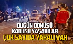 Bartın'da düğün dönüşü kabusu! Minibüs refüje savruldu, yaralılar var