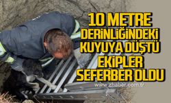 10 metre derinliğindeki kuyuya düşen köpeği itfaiye kurtardı
