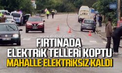 Fırtınada kopan elektrik telleri ekipleri seferber etti