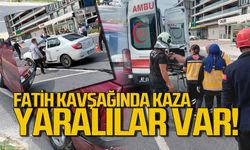 Kozlu Fatih Sitesi kavşağında kaza... Yaralılar var