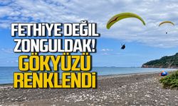Fethiye değil Zonguldak! Kilimli’de gökyüzü renklendi