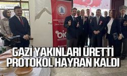 Gazi yakınları üretti, protokol hayran kaldı