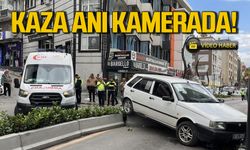 Kaza anı kamerada... Yürekler ağza geldi