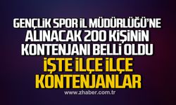 Zonguldak Gençlik ve Spor İl Müdürlüğü'ne alınacak 200 kişinin kontenjanı belli oldu