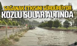 Zonguldak'ta sağanak etkisini gösteriyor. Kozlu sular altında.