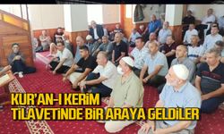 Vatandaşlar Kur’an-ı Kerim tilavetinde bir araya geldi