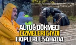 Altuğ Dökmeci çizmeleri giydi ekiplerle sahada