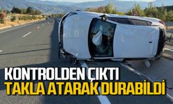 Kontrolü kaybetti taklalar atarak durabildi