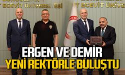 BEUN Rektörü Sinan Ergen ve İbrahim Halil Demir'i makamında kabul etti