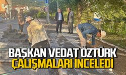 Başkan Vedat Öztürk çalışmaları denetledi: Caddeler daha modern hale geliyor