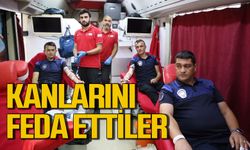 Zabıta kanını feda etti: Özel günlerinde anlamlı kampanyayı desteklediler
