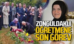 Zonguldaklı öğretmen gözyaşlarıyla toprağa verildi