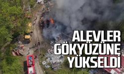 Alevler gökyüzüne yükseldi: Vatandaşlar panik yaşadı, itfaiye müdahale etti
