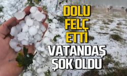Dolu etkili oldu vatandaşlar hazırlıksız yakalandı