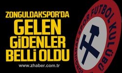 Zonguldakspor'da gelen-gidenler belli oldu.