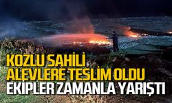 Kozlu Sahili’nde yangın: Ekipler zamanla yarıştı!