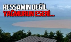 Sağanak yağışlar denizin rengini kahverengiye dönüştürdü