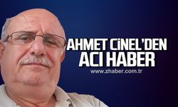 Ahmet Cinel'den acı haber