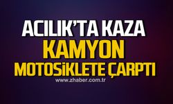 Zonguldak’ta kamyon motosiklete çarptı: 1 Yaralı