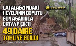 Zonguldak'ta heyelanın boyutu gün ağarınca ortaya çıktı: 49 daire tahliye edildi