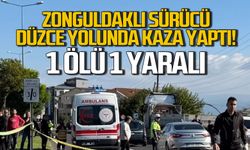 Zonguldaklı sürücü Düzce yolunda kaza yaptı... 1 ölü 1 yaralı