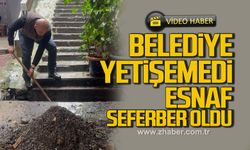 Belediye yetişemedi, esnaf mazgal seferberliği başlattı!