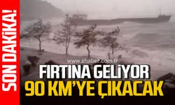 Zonguldak'a fırtına geliyor! Rüzgar 90 Km'ye çıkacak