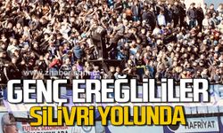 Genç Ereğlililer Taraftar Grubu Silivri yolunda.