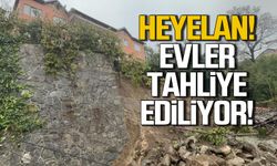 Ereğli'de heyelan... Binada yaşayanlar tahliye edildi