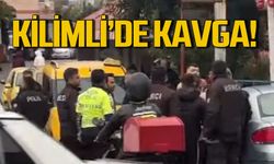 Kilimli'de kavga! Bekçi ve polisler olay yerinde...