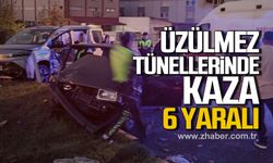 Üzülmez tünellerinde korkutan kaza 6 yaralı