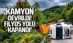 Kamyon devrildi… Filyos yolu kapandı