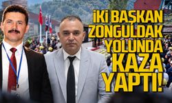 İki başkan Zonguldak yolunda kaza geçirdi