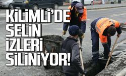 Kilimli Belediyesi Yağış Sonrası Sahada: Ekipler Seferber Oldu