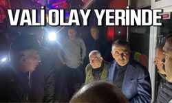 Zonguldak Valisi Osman Hacıbektaşoğlu çöken 3 katlı binada inceleme yaptı