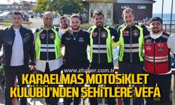 Karaelmas Motosiklet Kulübü’nden şehitlere ve motosikletçilere vefa