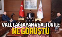 Vali Osman Hacıbektaşoğlu Çağlayan ve Altun’u kabul etti