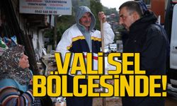 Vali Hacıbektaşoğlu sel bölgesinde