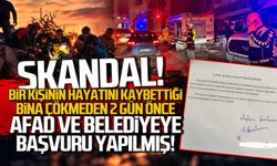 SKANDAL! Bir kişinin hayatını kaybettiği bina çökmeden 2 gün önce AFAD ve belediyeye başvuru yapılmış!