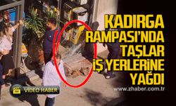 Kadırga rampası'nda iş yerlerine taş yağdı