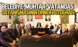 Belediye muhtar vatandaş dayanışmasının örnek fotoğrafı!