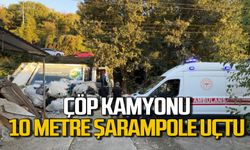 Çöp kamyonu 10 metrelik şarampole devrildi: Çok sayıda yaralı var