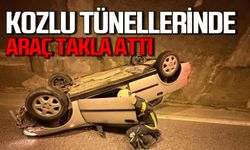 Kozlu tünellerinde araç takla attı: Sürücü ölümden döndü