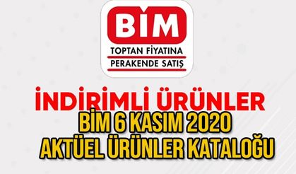 Bim 6 Kasım 2020 Aktüel Ürünler Kataloğu
