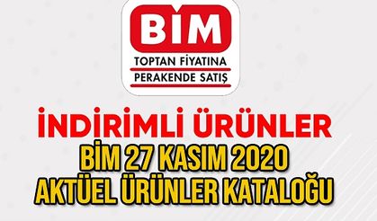 Bim 27 Kasım 2020 Aktüel Ürünler Kataloğu