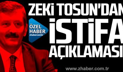 AK Parti Zonguldak İl Başkanı Zeki Tosun'dan istifa açıklaması!