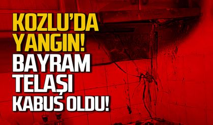 Kozlu'da yangın! Bayram telaşı kabus oldu!