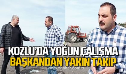 Kozlu Sahili'nde yoğun çalışma! Başkan Dökmeci sahada!