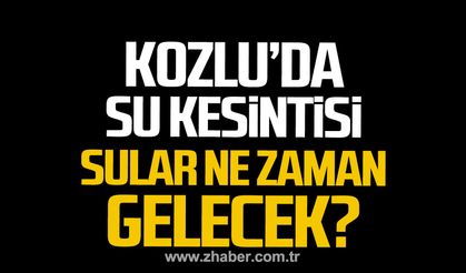 Kozlu'da su kesintisi! Sular ne zaman gelecek?