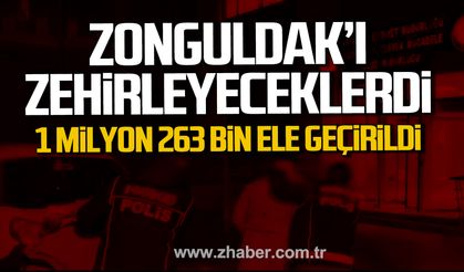 Zonguldak'ta narkotik operasyonu. 1 milyon 263 bin uyuşturucu madde ele geçirildi.